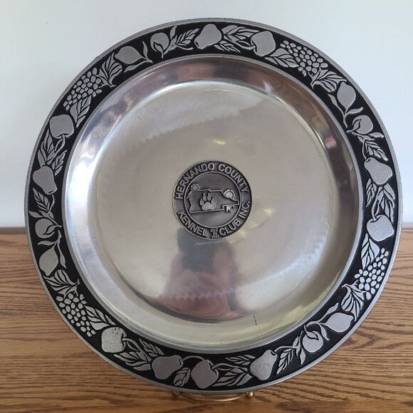 Vintage Hernando County Kennel Club Pewtarex Look Dog Show Trophy Promo Plate - Picture 6 of 12